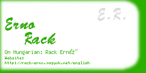 erno rack business card